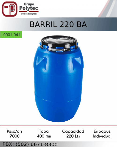 Barril 220 litros - Boca Ancha - Bidon - Toneles