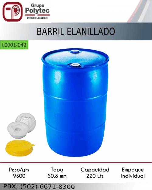 Barril Elanillado - 220 litros - Bidon - Tonel