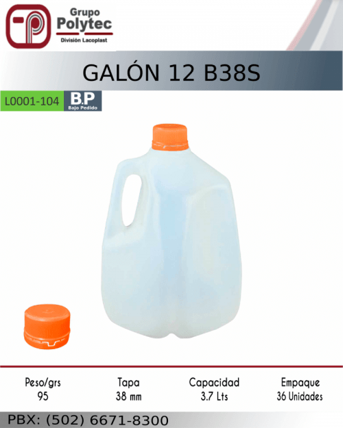 galon-12-b38s-venta-distribuidor-4,5-litros-lacoplast-envases-plasticos-polytec-fabrica-guatemala-honduras-costa-rica-panama-el-salvador-colombia-mexico