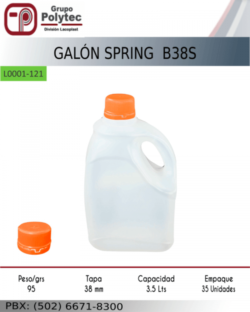 galon-spring-b38s-venta-distribuidor-4,5-litros-lacoplast-envases-plasticos-polytec-fabrica-guatemala-honduras-costa-rica-panama-el-salvador-colombia-mexico